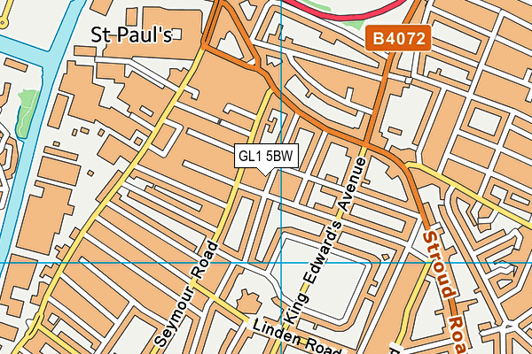 GL1 5BW map - OS VectorMap District (Ordnance Survey)