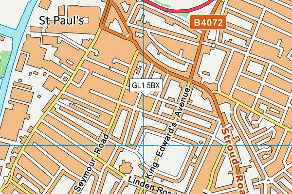 GL1 5BX map - OS VectorMap District (Ordnance Survey)