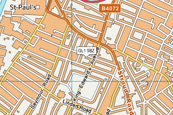 GL1 5BZ map - OS VectorMap District (Ordnance Survey)