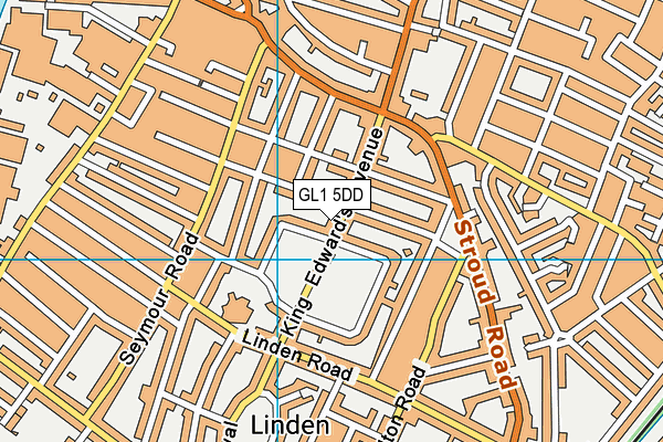 GL1 5DD map - OS VectorMap District (Ordnance Survey)