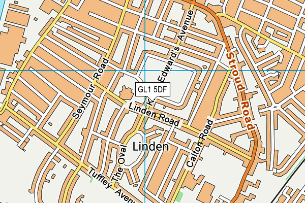 GL1 5DF map - OS VectorMap District (Ordnance Survey)