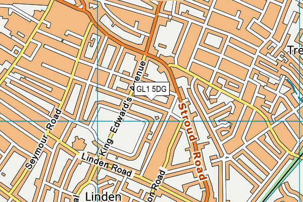 GL1 5DG map - OS VectorMap District (Ordnance Survey)