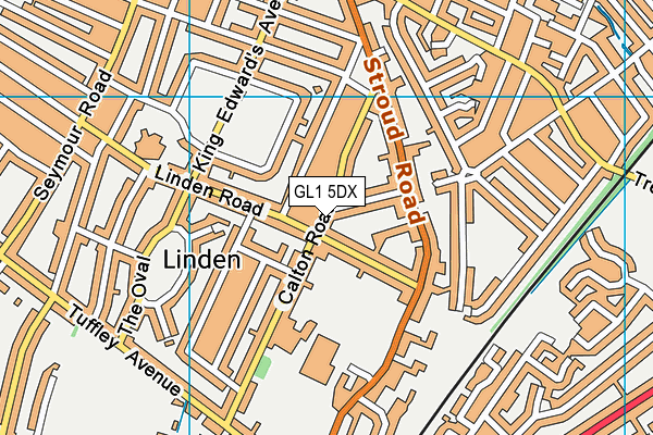 GL1 5DX map - OS VectorMap District (Ordnance Survey)