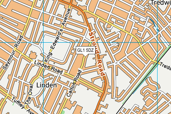 GL1 5DZ map - OS VectorMap District (Ordnance Survey)