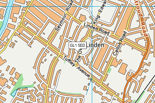 GL1 5ED map - OS VectorMap District (Ordnance Survey)