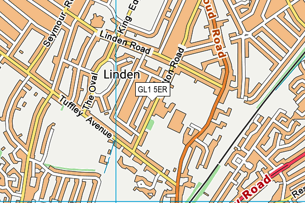 GL1 5ER map - OS VectorMap District (Ordnance Survey)