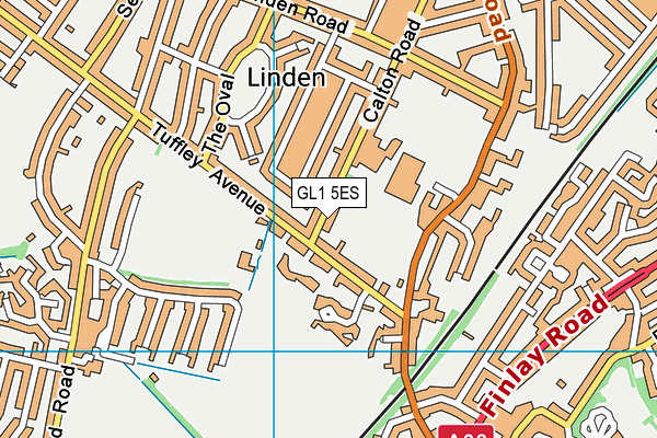 GL1 5ES map - OS VectorMap District (Ordnance Survey)