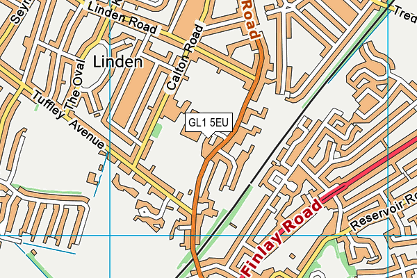 GL1 5EU map - OS VectorMap District (Ordnance Survey)