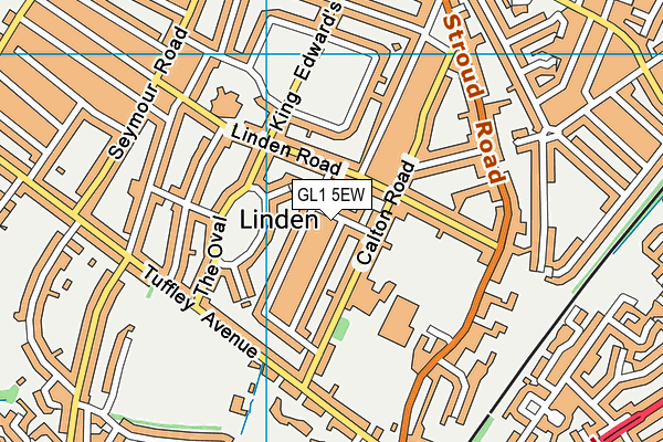 GL1 5EW map - OS VectorMap District (Ordnance Survey)