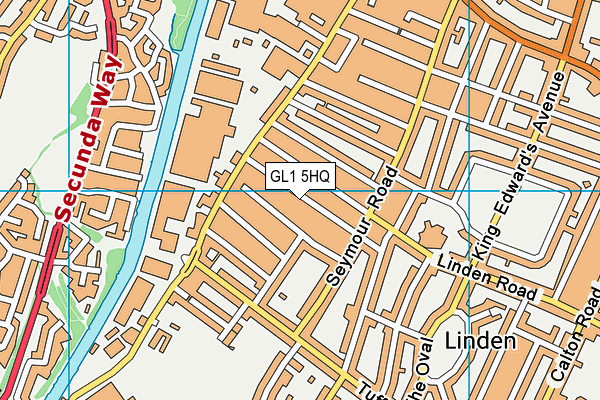 GL1 5HQ map - OS VectorMap District (Ordnance Survey)