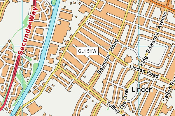 GL1 5HW map - OS VectorMap District (Ordnance Survey)