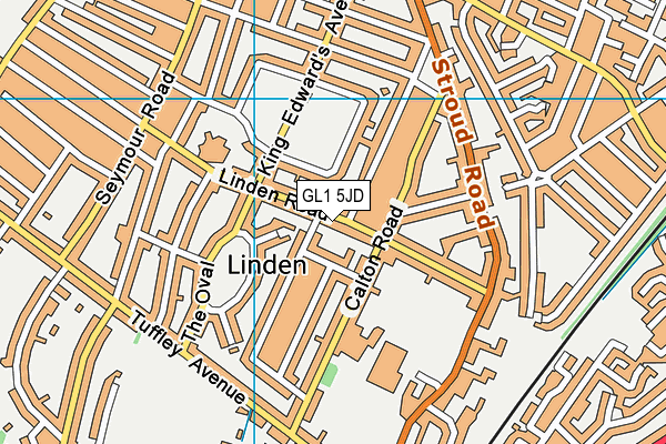 GL1 5JD map - OS VectorMap District (Ordnance Survey)