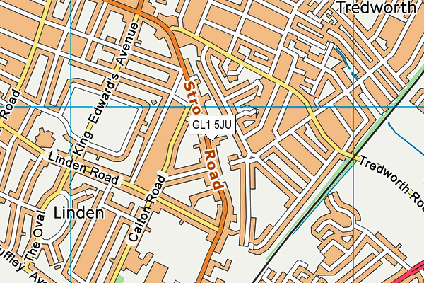 GL1 5JU map - OS VectorMap District (Ordnance Survey)