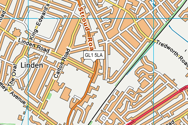 GL1 5LA map - OS VectorMap District (Ordnance Survey)
