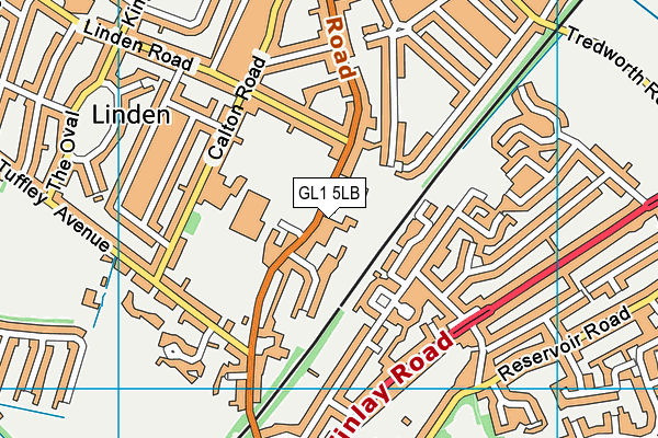 GL1 5LB map - OS VectorMap District (Ordnance Survey)