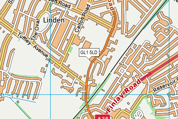 GL1 5LD map - OS VectorMap District (Ordnance Survey)