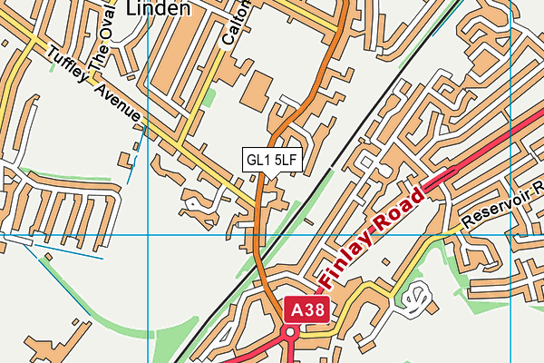GL1 5LF map - OS VectorMap District (Ordnance Survey)