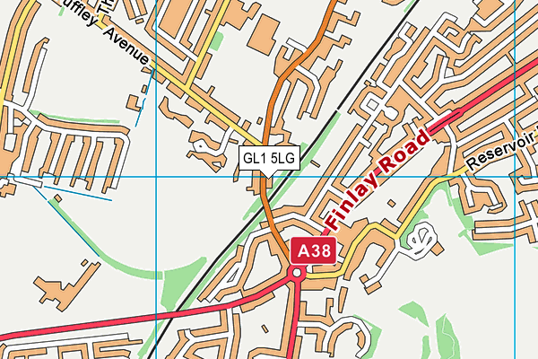 GL1 5LG map - OS VectorMap District (Ordnance Survey)