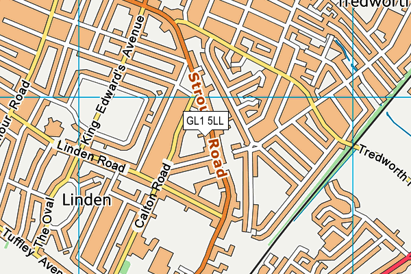 GL1 5LL map - OS VectorMap District (Ordnance Survey)