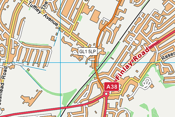 GL1 5LP map - OS VectorMap District (Ordnance Survey)