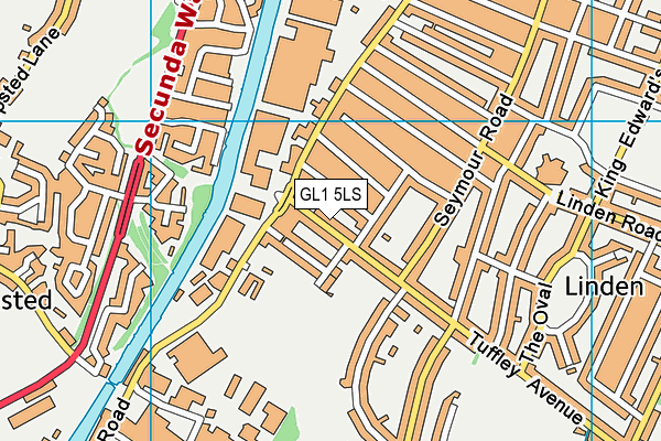 GL1 5LS map - OS VectorMap District (Ordnance Survey)