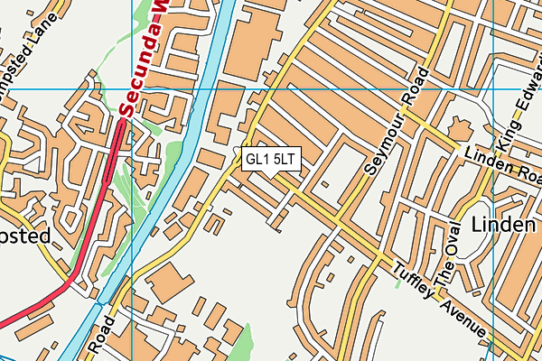 GL1 5LT map - OS VectorMap District (Ordnance Survey)