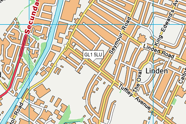 GL1 5LU map - OS VectorMap District (Ordnance Survey)