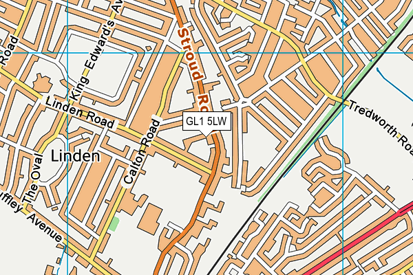 GL1 5LW map - OS VectorMap District (Ordnance Survey)