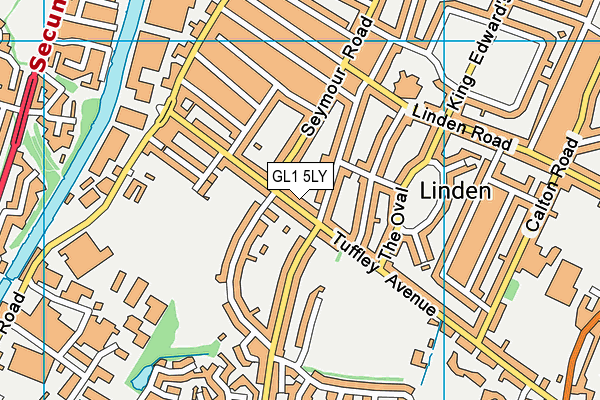 GL1 5LY map - OS VectorMap District (Ordnance Survey)