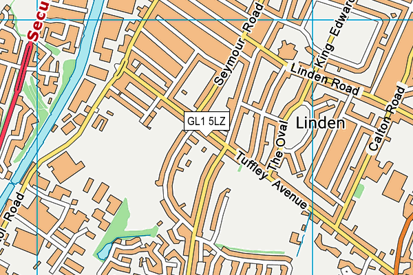GL1 5LZ map - OS VectorMap District (Ordnance Survey)