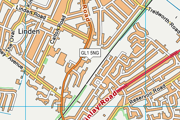 GL1 5NG map - OS VectorMap District (Ordnance Survey)