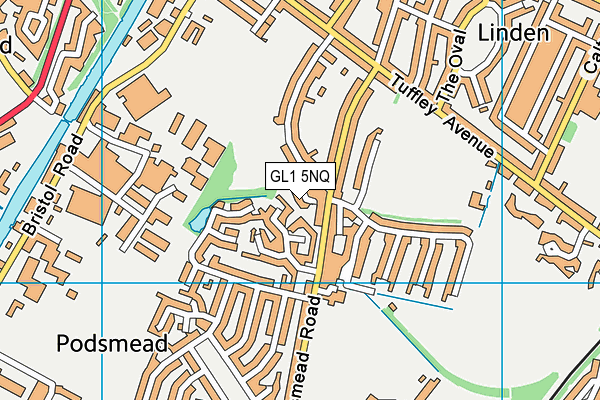 GL1 5NQ map - OS VectorMap District (Ordnance Survey)