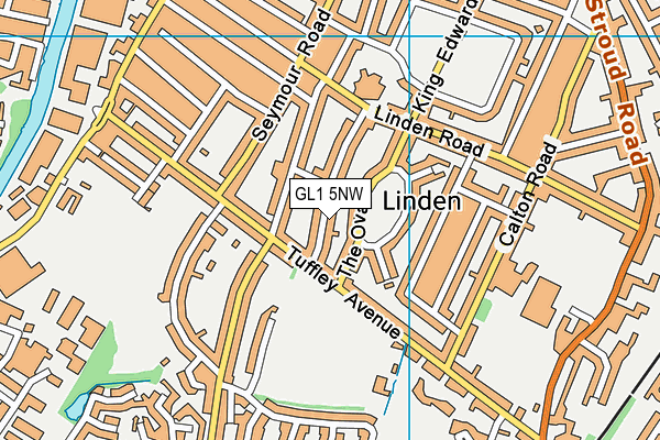 GL1 5NW map - OS VectorMap District (Ordnance Survey)
