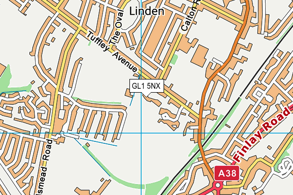 GL1 5NX map - OS VectorMap District (Ordnance Survey)