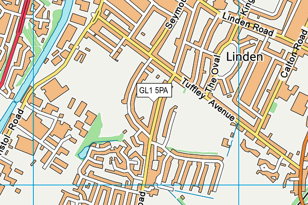 GL1 5PA map - OS VectorMap District (Ordnance Survey)