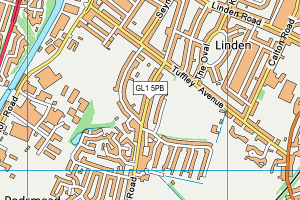 GL1 5PB map - OS VectorMap District (Ordnance Survey)