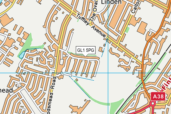 GL1 5PG map - OS VectorMap District (Ordnance Survey)