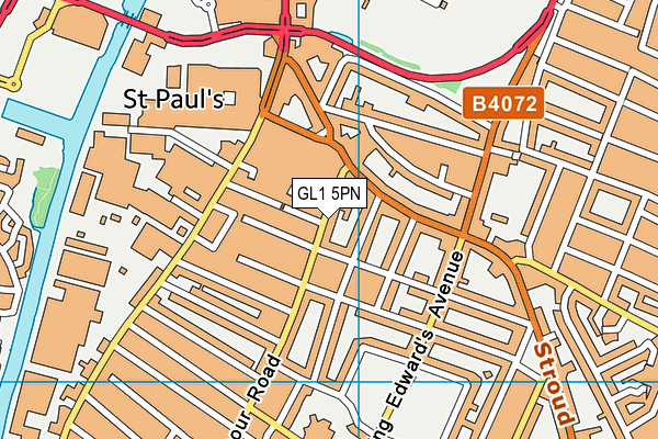 GL1 5PN map - OS VectorMap District (Ordnance Survey)