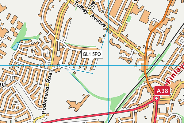 GL1 5PQ map - OS VectorMap District (Ordnance Survey)