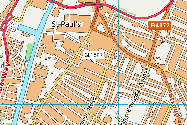 GL1 5PR map - OS VectorMap District (Ordnance Survey)