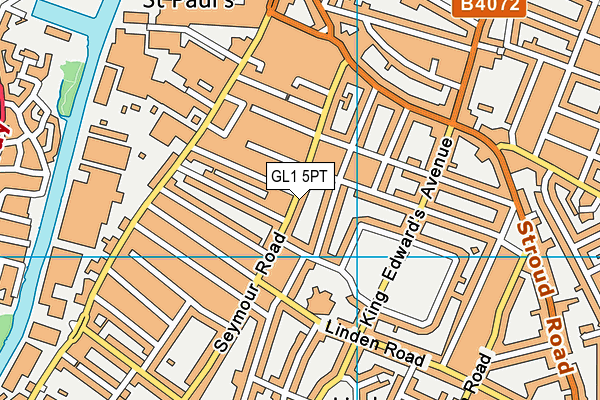 GL1 5PT map - OS VectorMap District (Ordnance Survey)