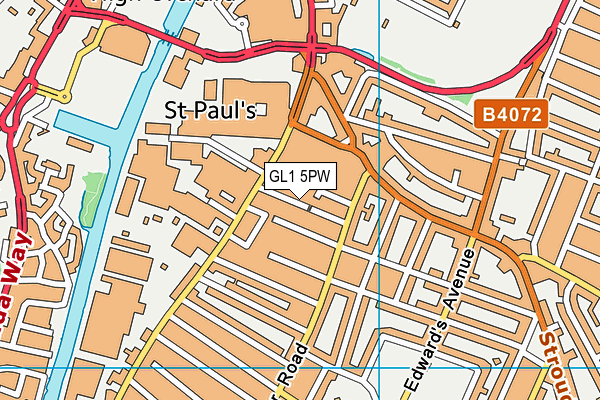 GL1 5PW map - OS VectorMap District (Ordnance Survey)