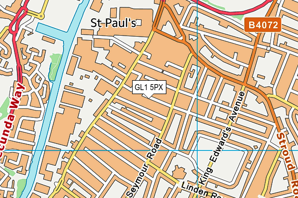 GL1 5PX map - OS VectorMap District (Ordnance Survey)