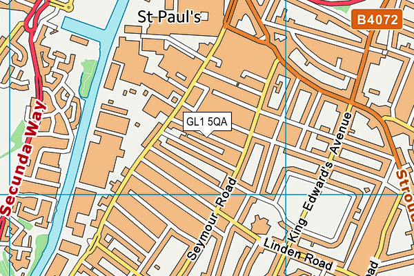 GL1 5QA map - OS VectorMap District (Ordnance Survey)