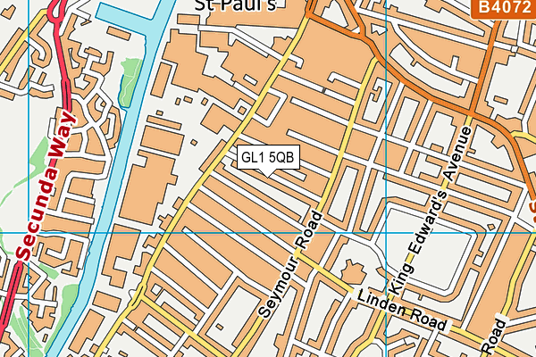 GL1 5QB map - OS VectorMap District (Ordnance Survey)