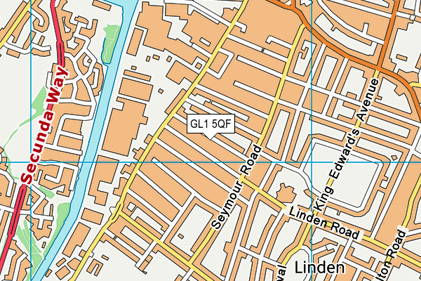 GL1 5QF map - OS VectorMap District (Ordnance Survey)