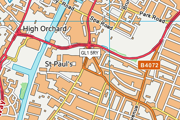 GL1 5RY map - OS VectorMap District (Ordnance Survey)