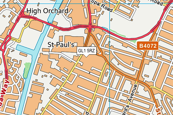 GL1 5RZ map - OS VectorMap District (Ordnance Survey)