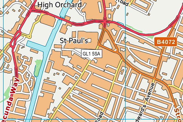 GL1 5SA map - OS VectorMap District (Ordnance Survey)