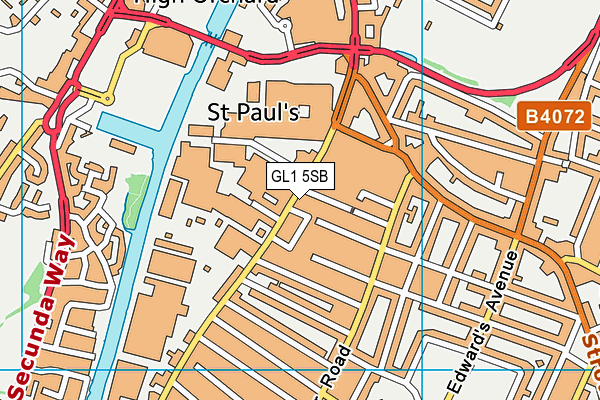 GL1 5SB map - OS VectorMap District (Ordnance Survey)